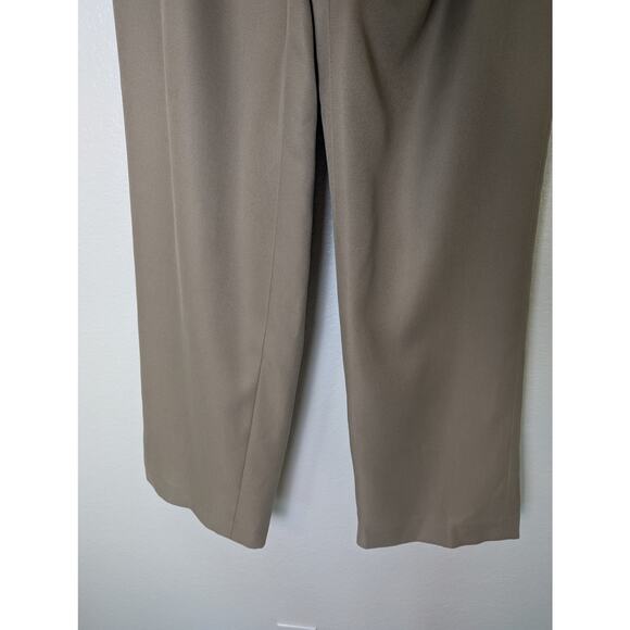 NWT VTG Talbots Women Silk Twill Brown High Waist Trouser Pant Size 12 Old Money - Picture 5 of 11